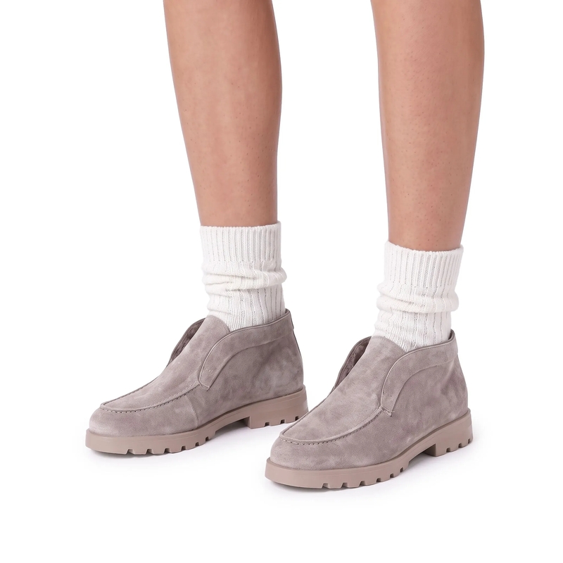 Santoni Schuhe Boots aus Leder beige(Image 2)