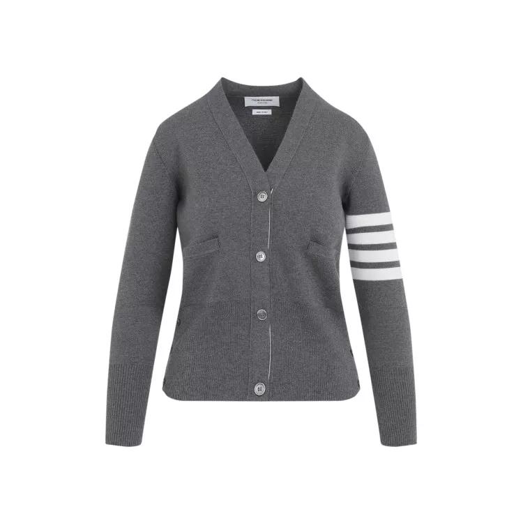 Thom Browne - Wool Milano Classic Cardigan - Größe 40 - gray