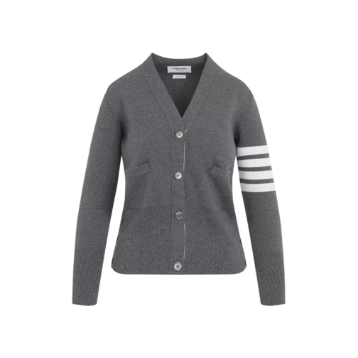 Thom Browne  Wool Milano Classic Cardigan Grey