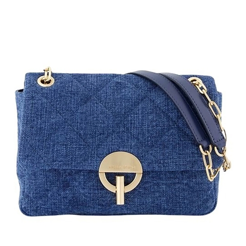 Vanessa Bruno Schultertasche Grand Moon Bag - Linen - Blue Blue