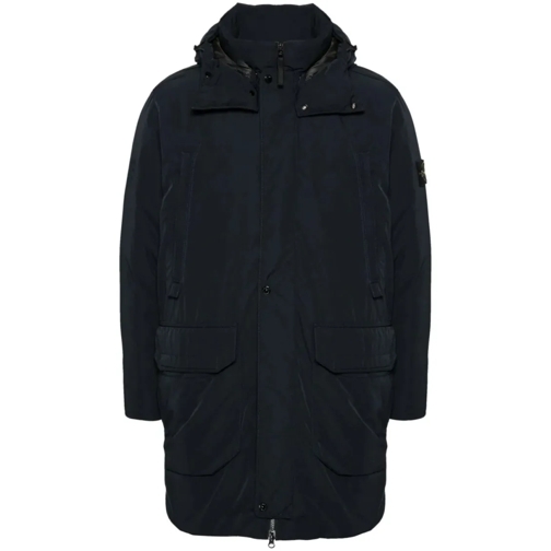 Stone Island Compass-Badge Hooded Jacket Black Parka-Mäntel