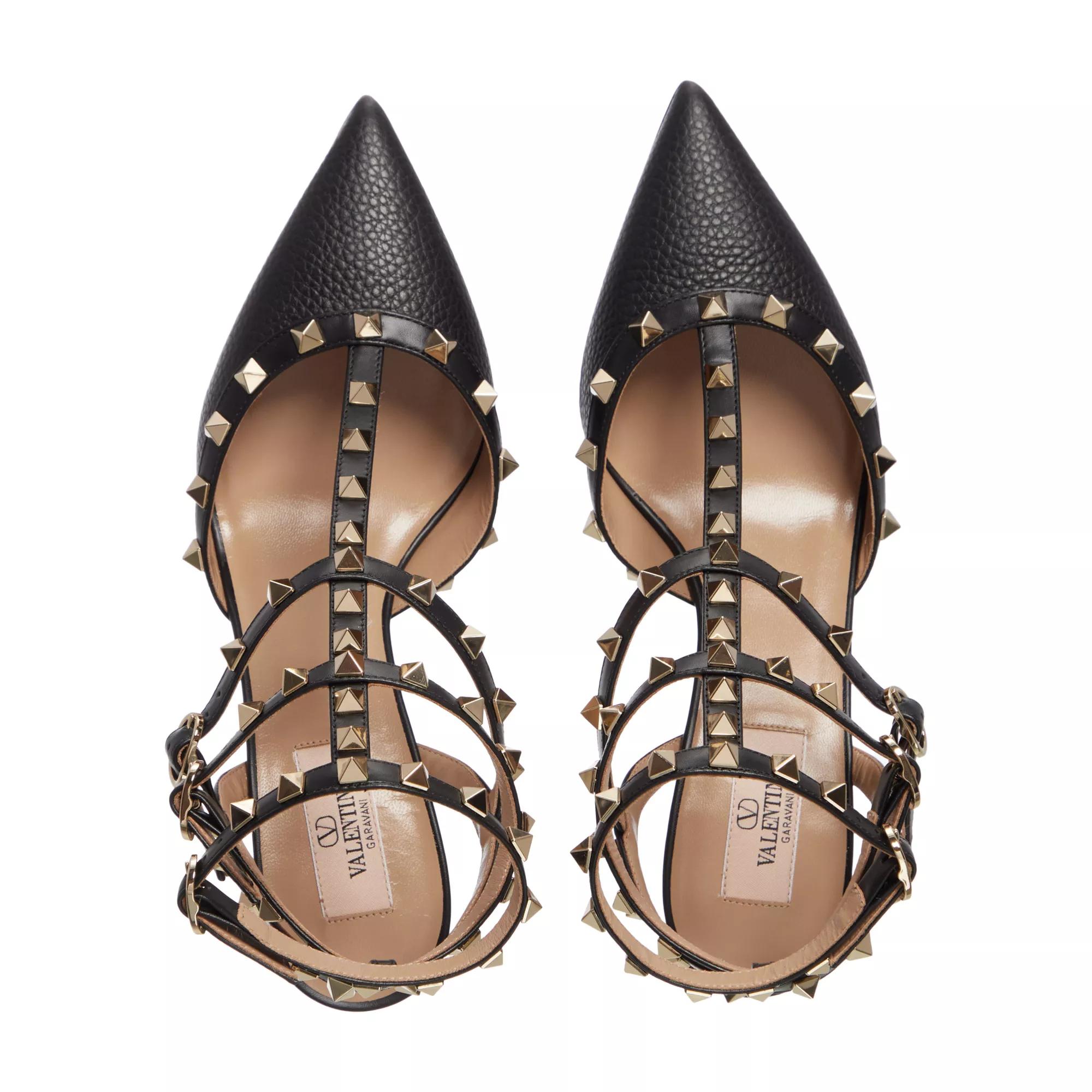 【Valentino】ANKLE STRAP ROCKSTUD T. 65◆7W2S0375VOD Valentino Garavani Rockstud Ankle Strap T.65 Nero Poudre | Pump