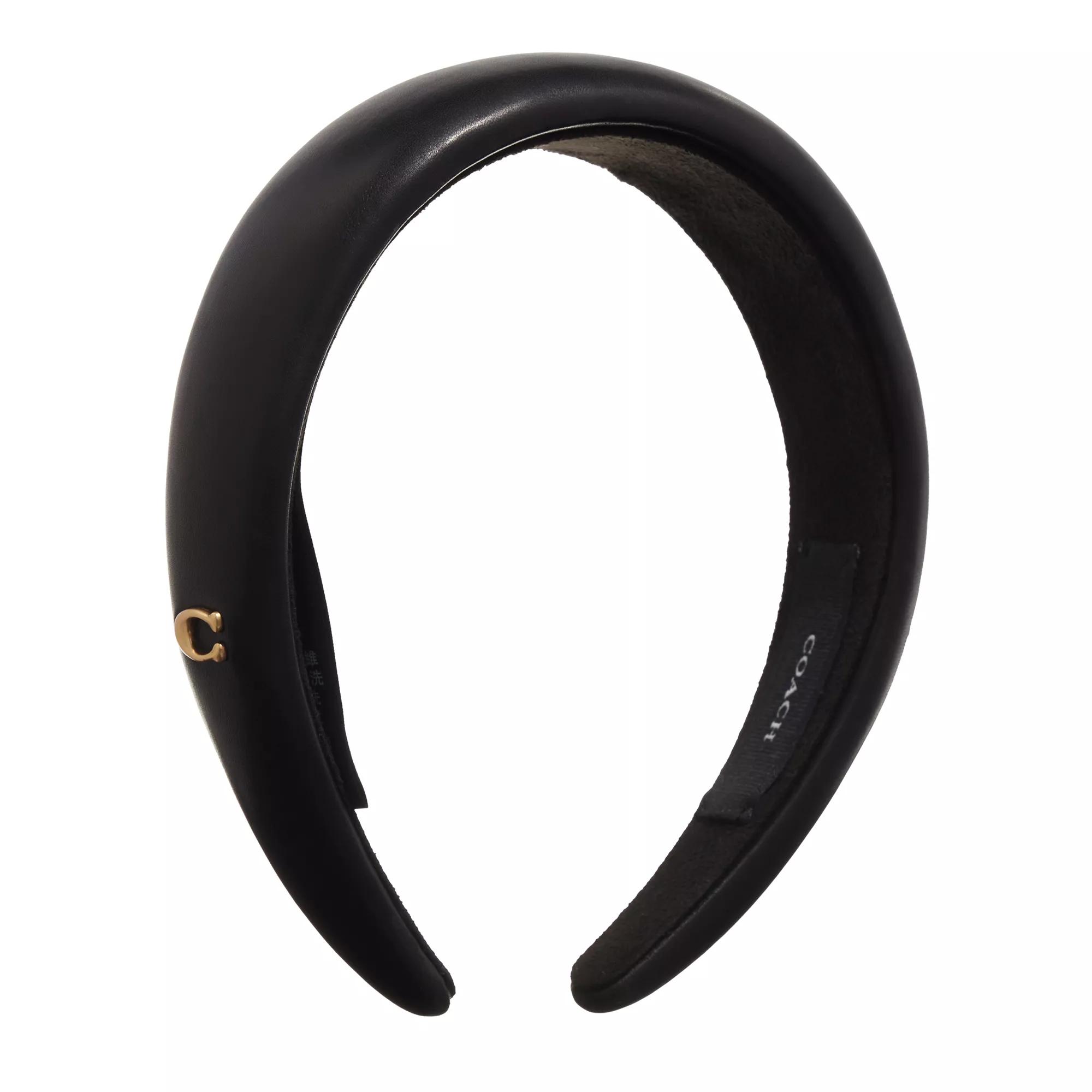 Coach Haar accessoires - Leather Headband in zwart