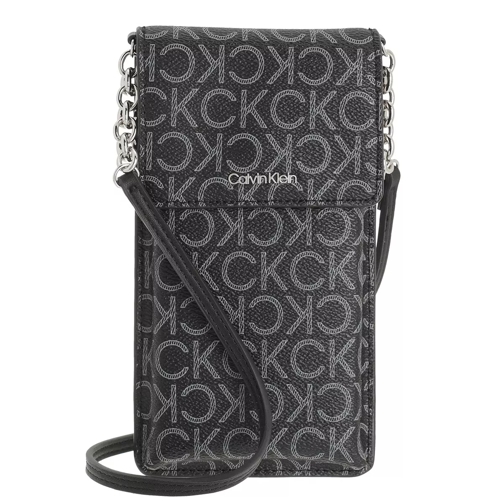 Calvin Klein Must Phone Pouch Crossbody Mono Black Mono Crossbody Bag