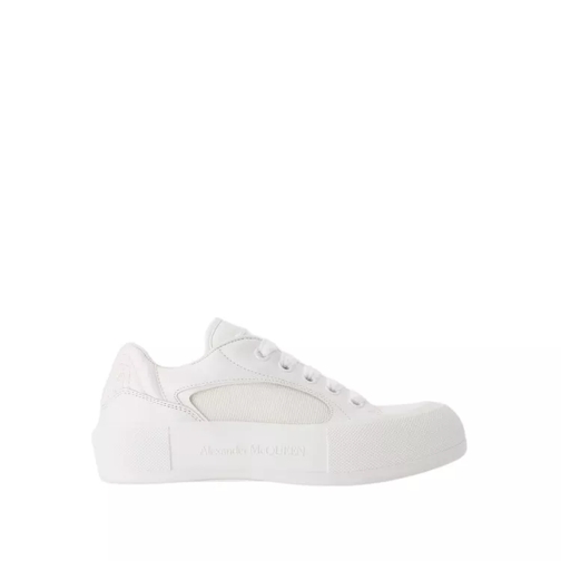 Alexander McQueen Deck Sneakers  - Calfskin - White White lage-top sneaker