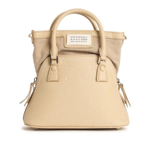 Maison Margiela Schultertasche Beige Leather '5Ac' Micro Bag Neutrals