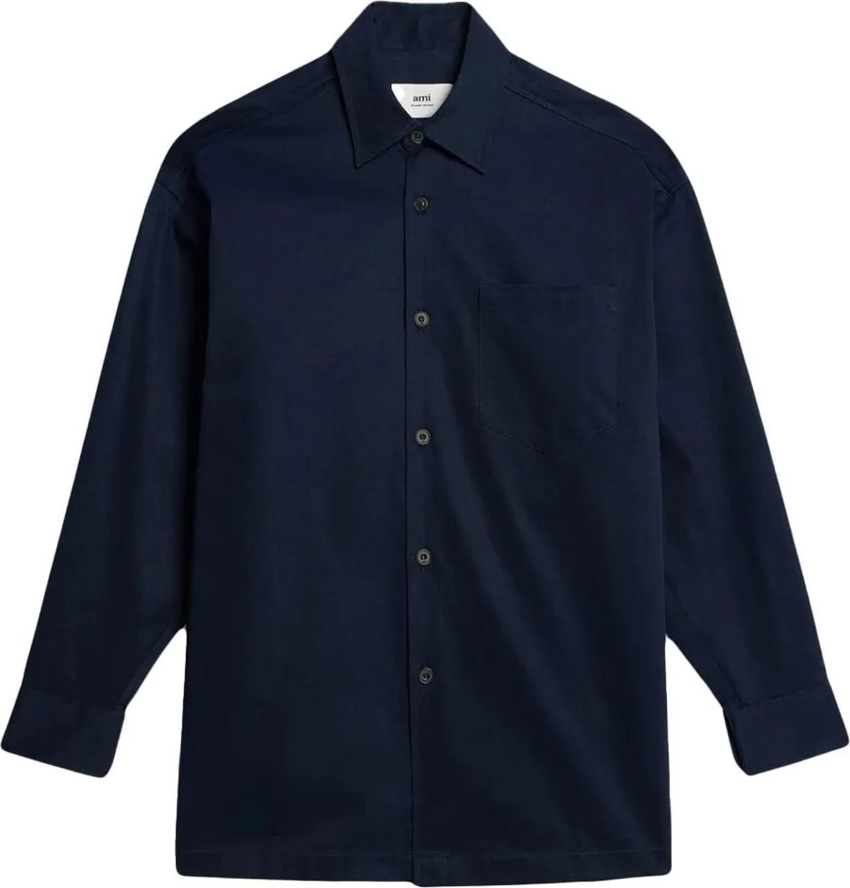 Thumbnail - AMI Paris - Logo Printed Overshirt - Größe S - blue