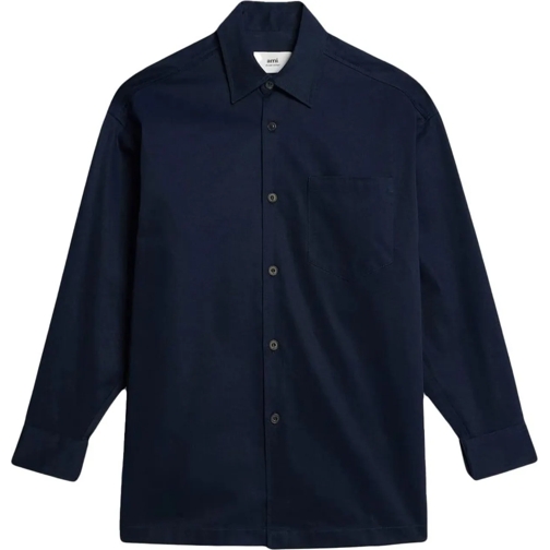 AMI Paris Daunenjacken Logo Printed Overshirt blau