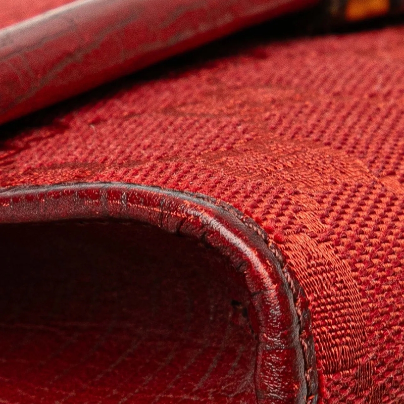 Gucci Schultertasche GG Canvas Bamboo Bar Crossbody rot