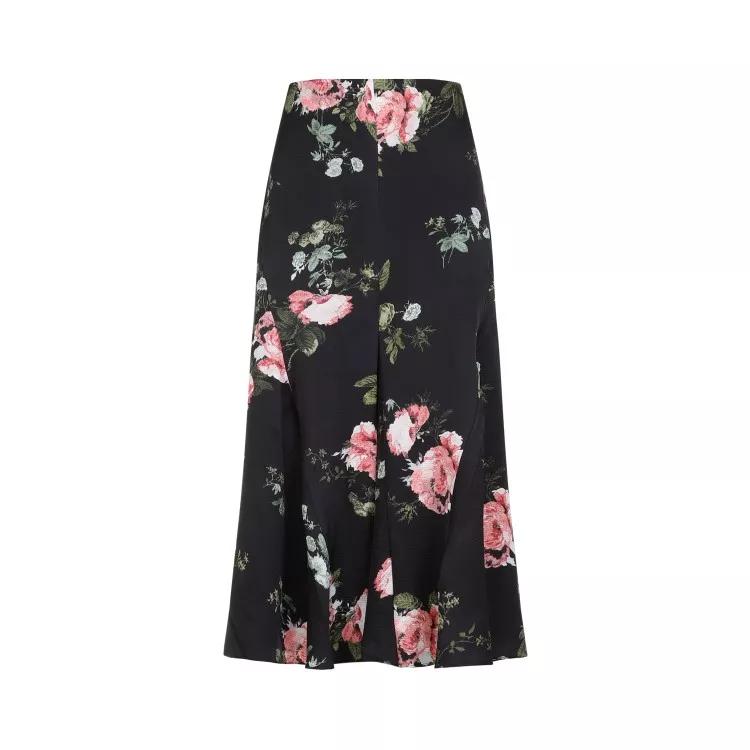 Erdem - Blush Ankle Length A-Line Skirt - Größe 10 - black