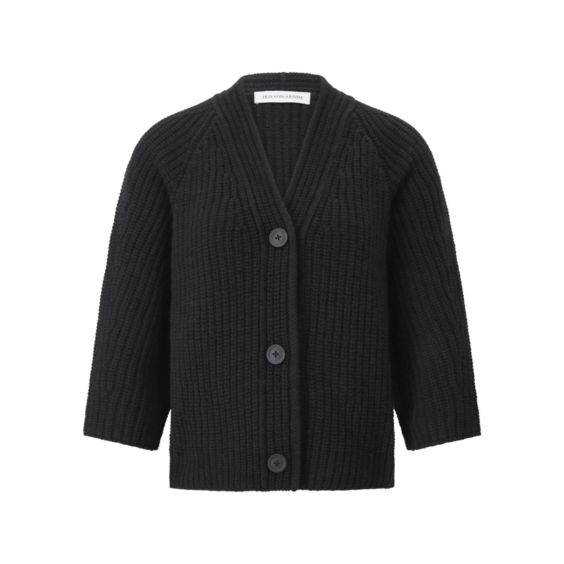 Iris von Arnim Strickjacke Strickjacke Fallou aus Kaschmir Schwarz