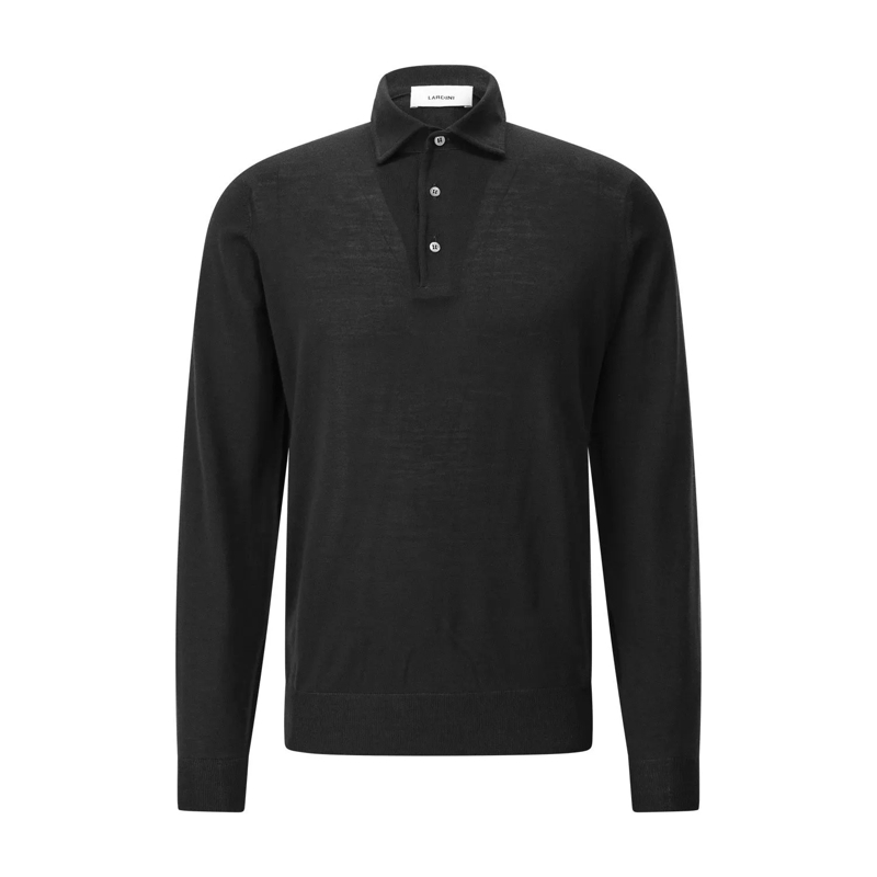 Lardini Poloshirt Poloshirt aus Wolle blau(Image 4)