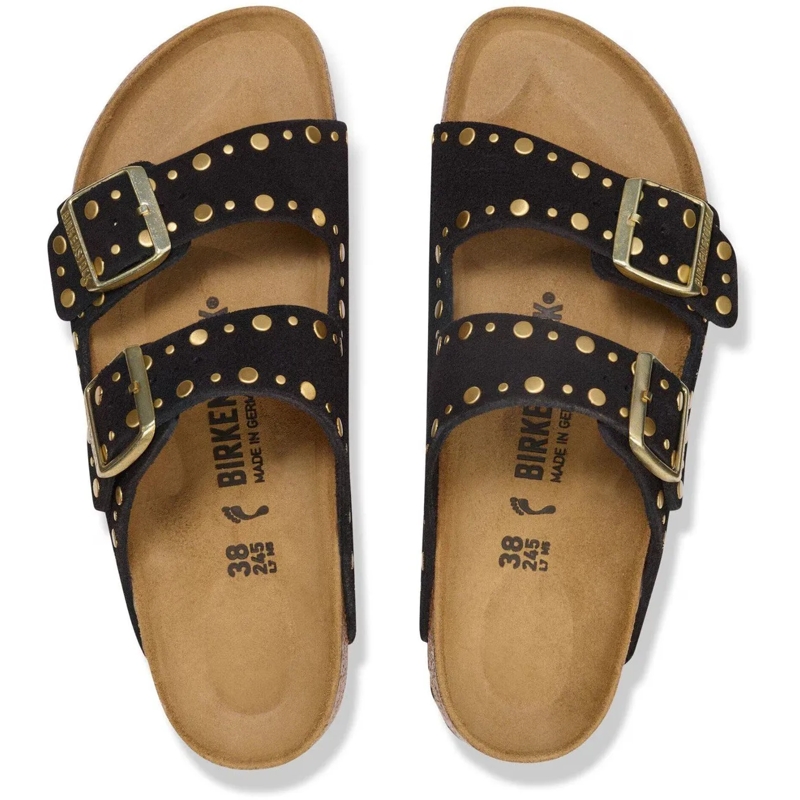 Birkenstock Sandalen Birkenstock Arizona Rivet Narrow Slippers Zwart 10 schwarz(Image 4)