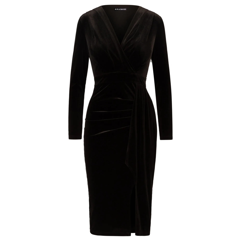 Kraimod Midikleid Cocktailkleid schwarz
