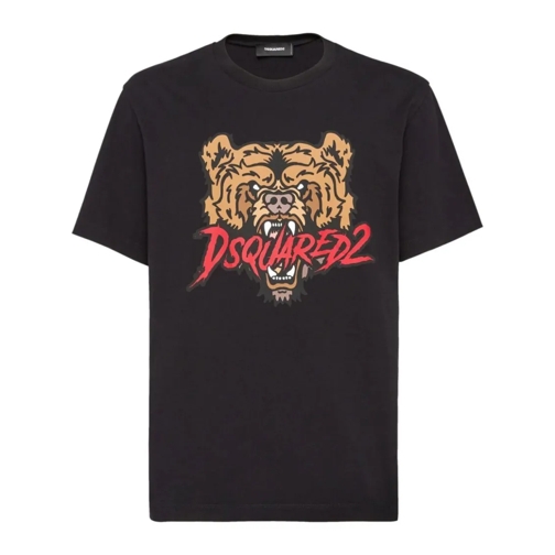 Dsquared2 Graphic-Print Cotton T-Shirt Black T-tröjor