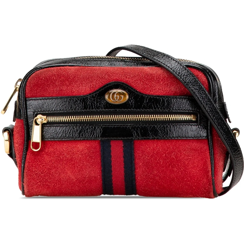 Gucci Sac à bandoulière Mini Suede Ophidia Crossbody rot