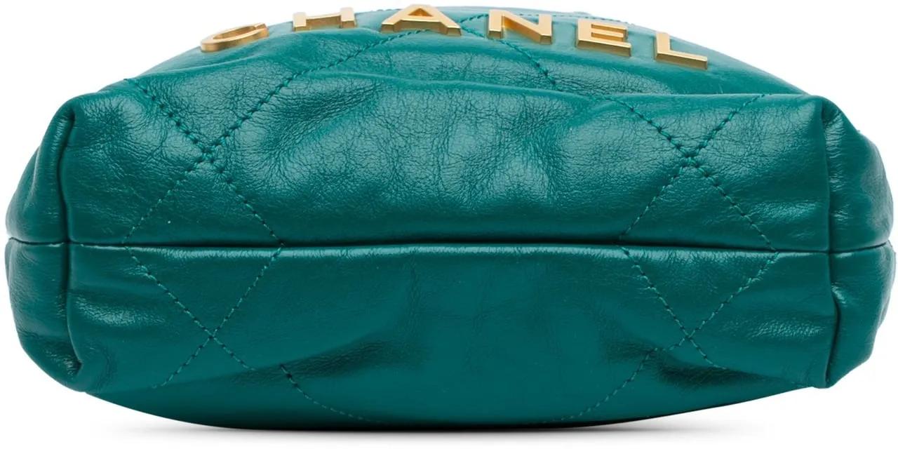 Thumbnail - Chanel Hobo Bags - Mini Shiny Calfskin 22 Handbag - Gr. unisize - in Grün - für Damen