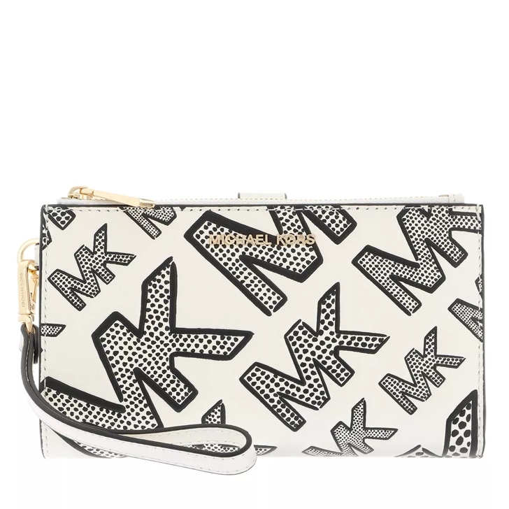 Michael michael kors women's adele double zip wristlet discount