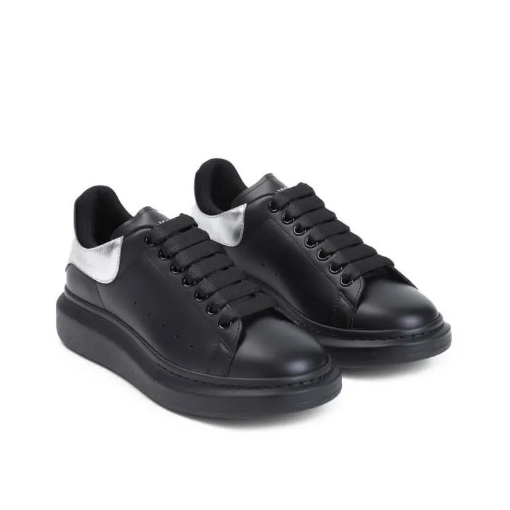 Black leather alexander mcqueen's on sale