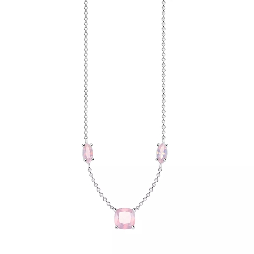 Thomas Sabo Necklace Shimmering Pink Opal Colour Effect Mellanlångt halsband