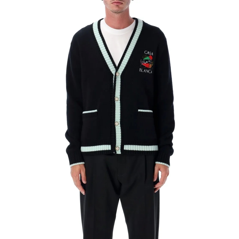 Casablanca Strickjacke Casa Mountain Temple Cardigan Black