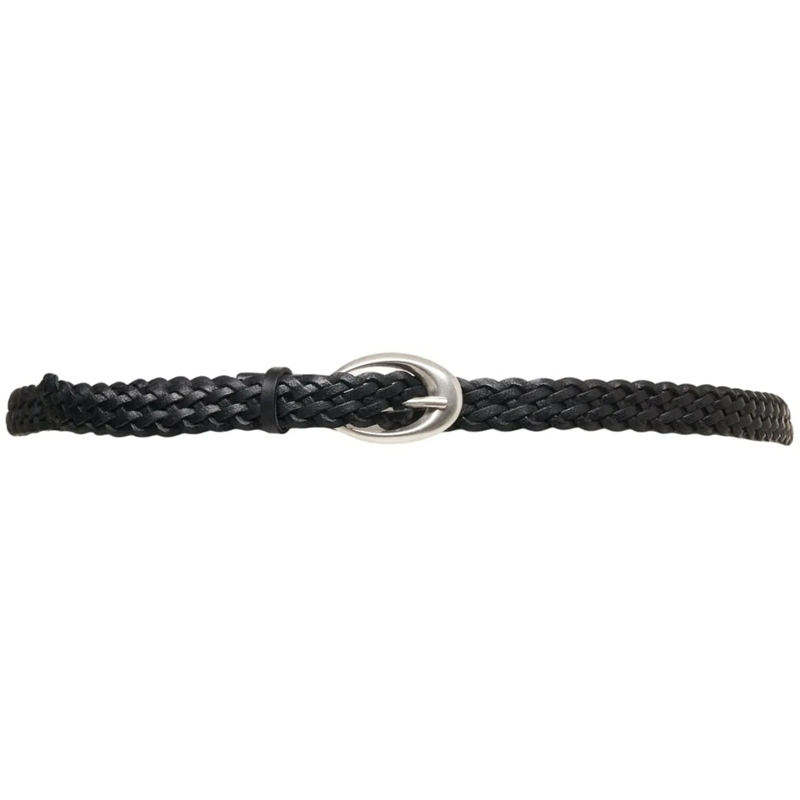 Orciani Ceinture tissée Braided leather belt schwarz