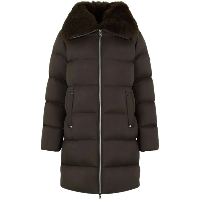 Moose Knuckles Doudoune Belle Sh Long Puffer Espresso braun