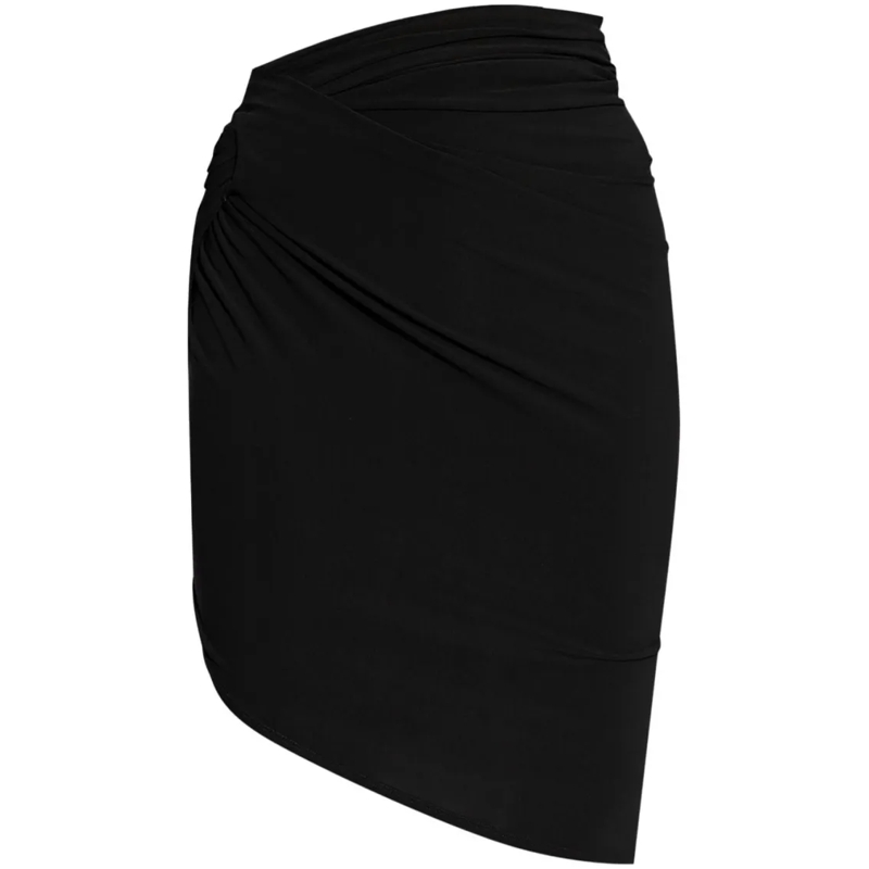 Jacquemus Minirok Asymmetric Draped Black Skirt Black
