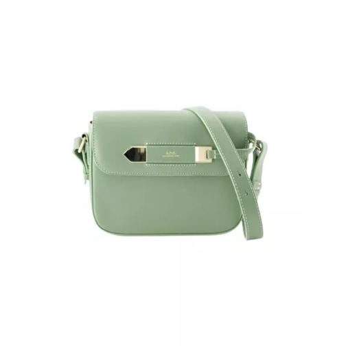 A.P.C. Charlotte Crossbody Bag - Leather - Green Grey Crossbody Bag