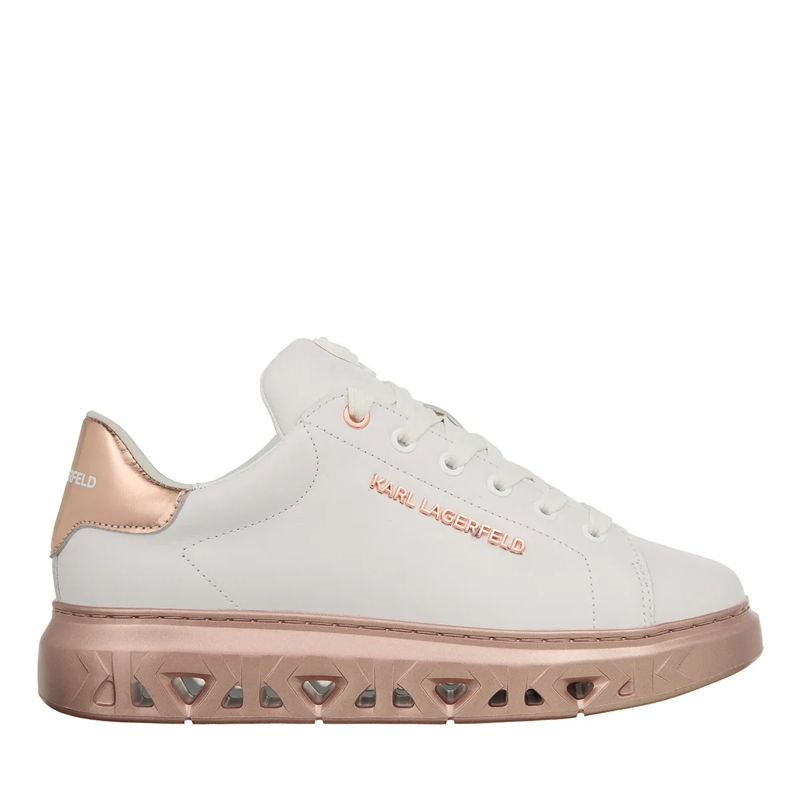 Karl Lagerfeld Low-Top-Sneaker Kapri Kite Lo Lace Lthr White Lthr W/Pink