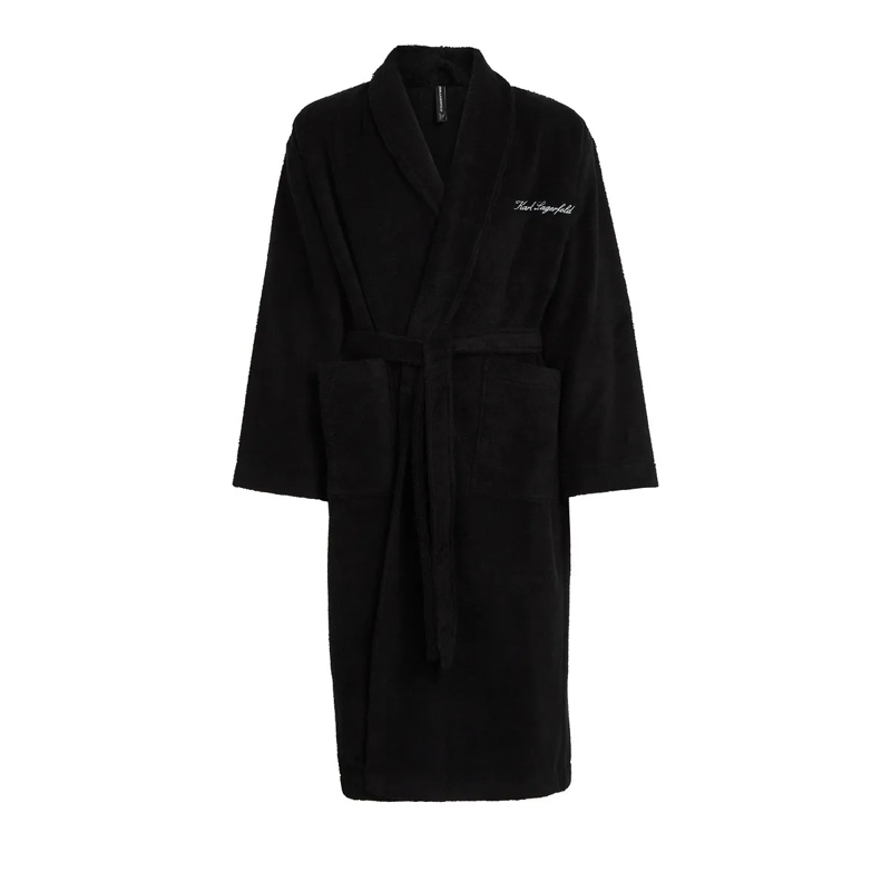 Karl Lagerfeld  Frotteebademantel Bademantel schwarz