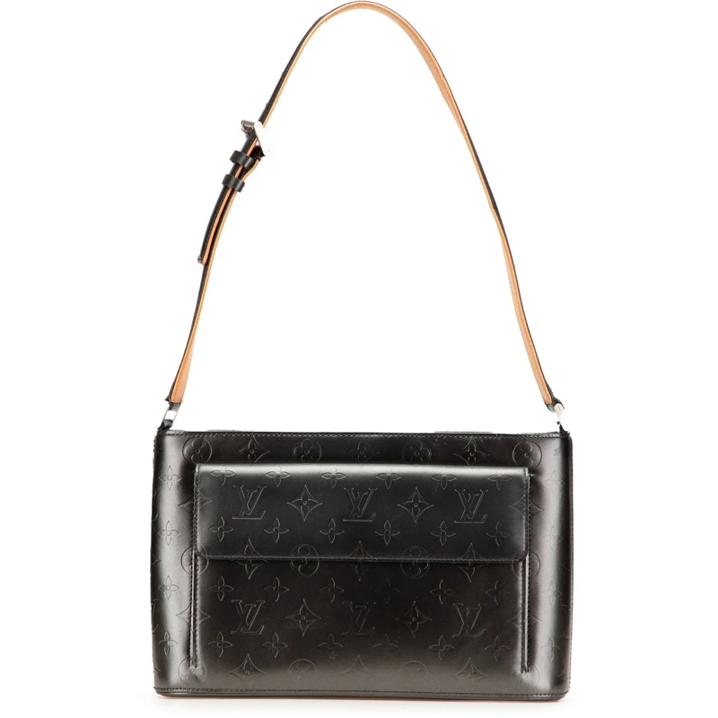 Louis Vuitton Schultertasche Monogram Mat Alston grau