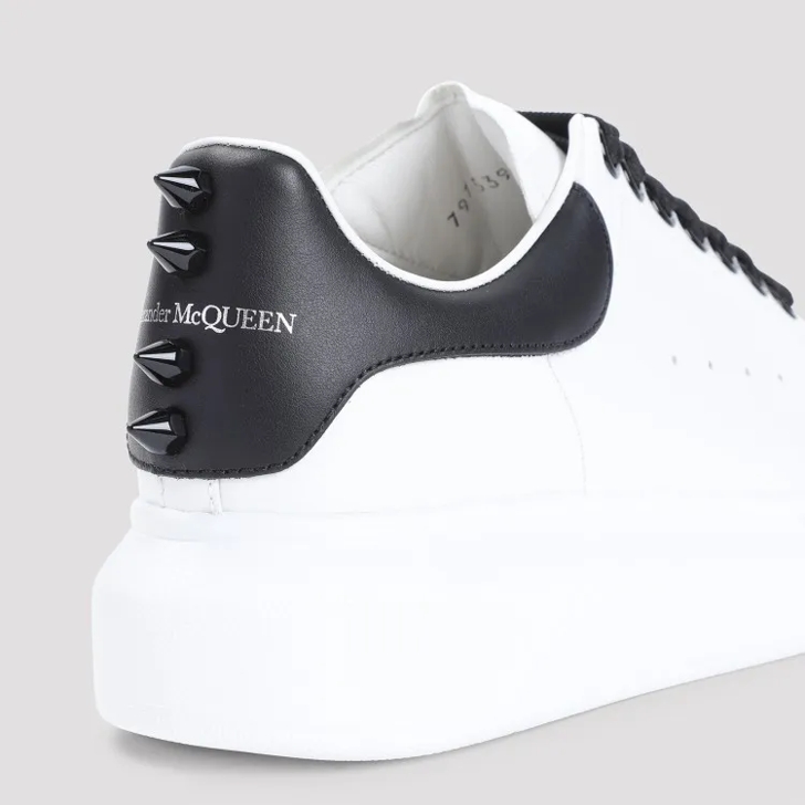 Alexander McQueen White Leather Sneakers Red Low Top Sneaker