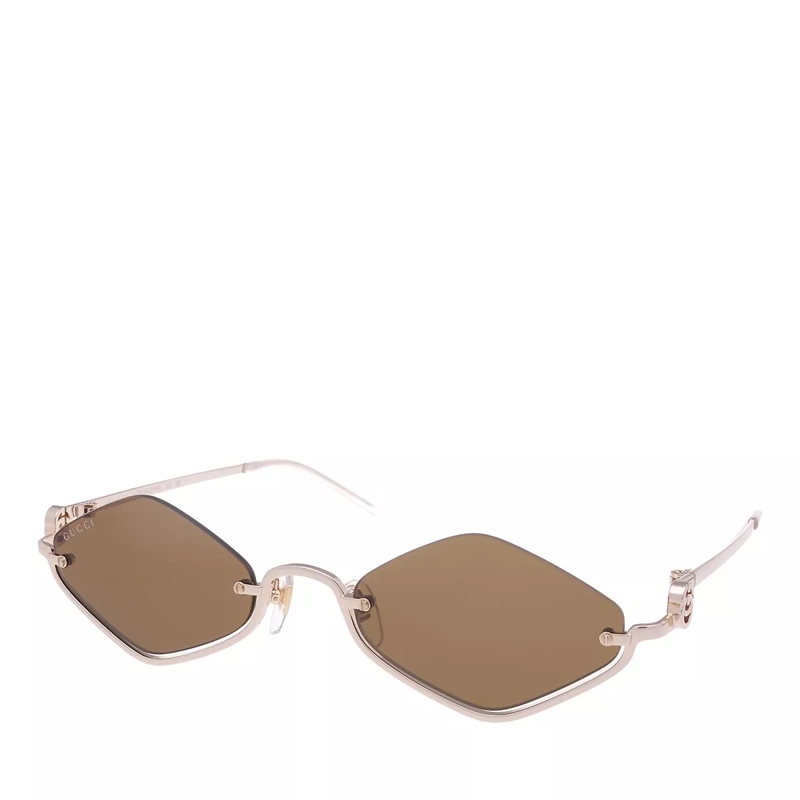 Gucci Sonnenbrille GG1604S-002 Gold-Gold-Brown