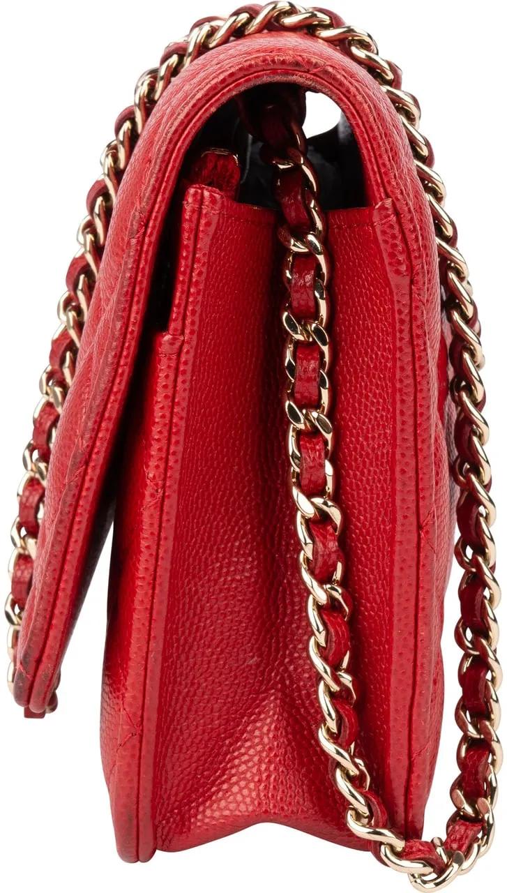 Thumbnail - Chanel Crossbody Bags - Chanel Quilted Caviar Leather Wallet On Chain Cros - Gr. unisize - in Rot - für Damen
