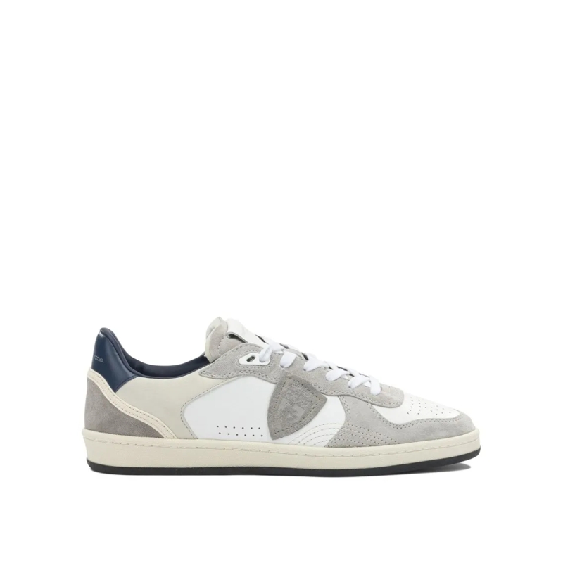 Philippe Model Lage-top sneaker Low-Top Leather Sneakers With Suede Accents Grey