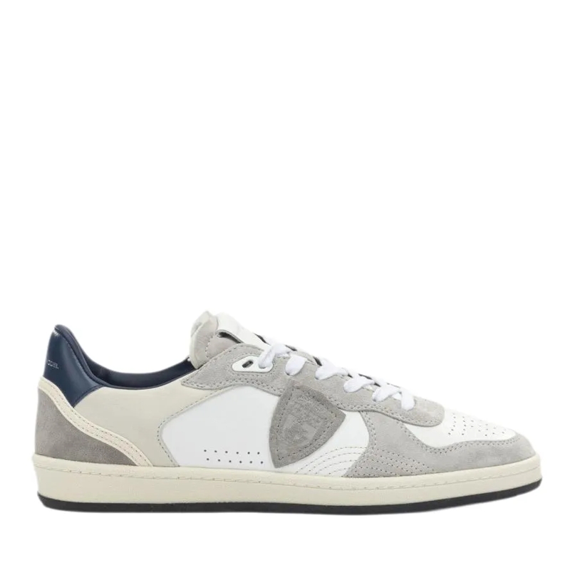Philippe Model Schnürschuhe Low-Top Leather Sneakers With Suede Accents Grey(Image 3)