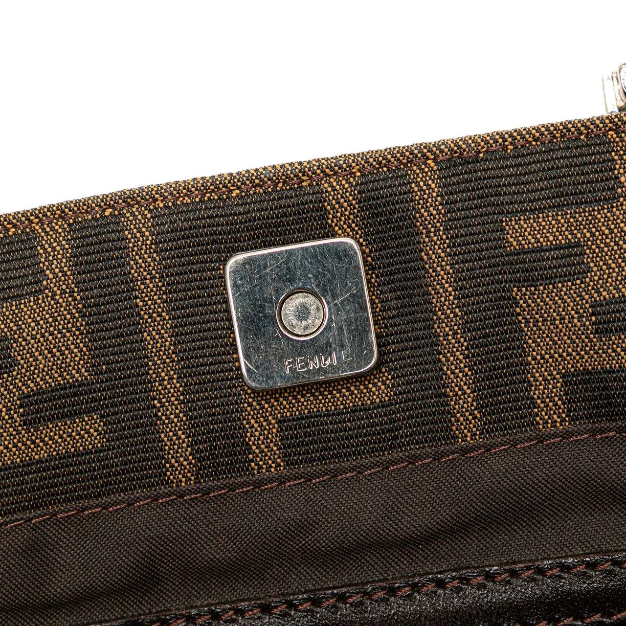 Fendi Crossbody bags 2000-2010 Small Zucca Canvas Twins Tote in bruin