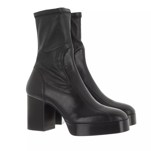 Chloé Block Heel Boots Leather Black Ankle Boot