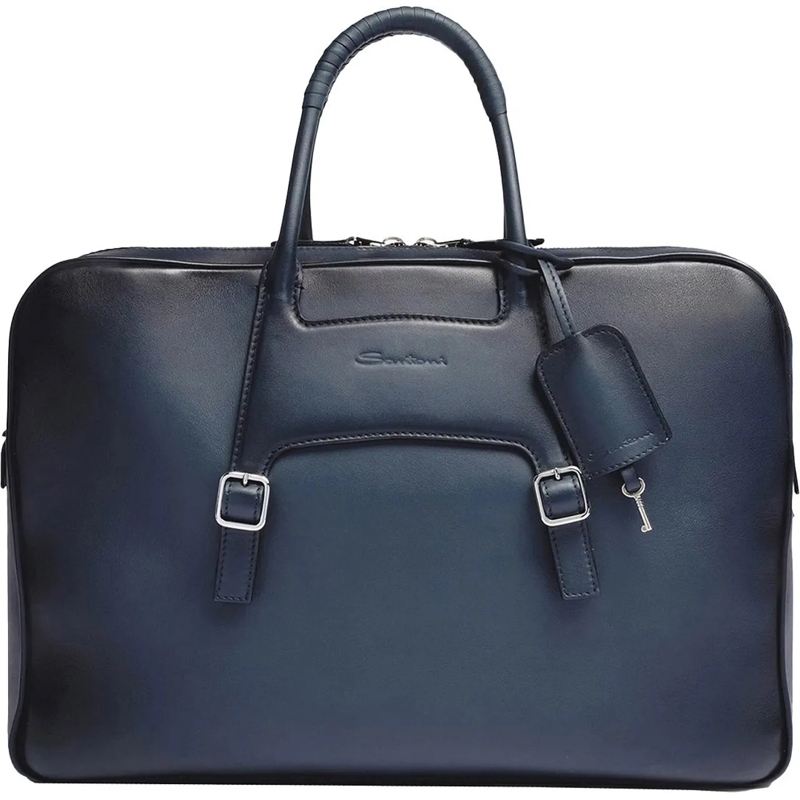Santoni Laptoptasche Laptoptas Donkerblauw blau