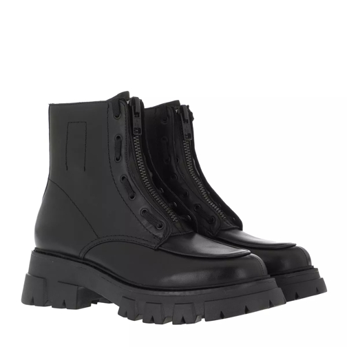 Ash Mustang Boots Leather Black Schnürstiefel
