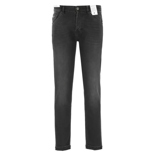 Pt Torino Black Cotton Jeans Black 