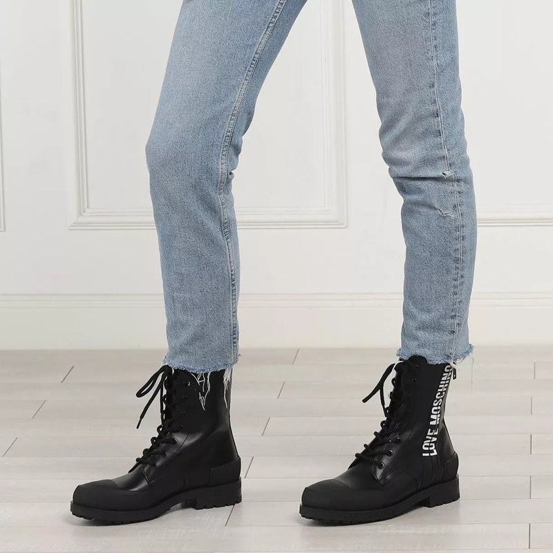 Love Moschino Schnürstiefel St.Ttod.Daily40 Vitello Nero(Image 2)