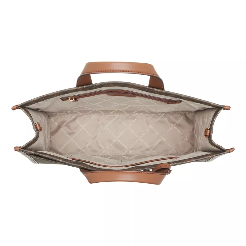 MICHAEL Michael Kors Tote Lg Grab Tote Brown Luggage(Image 6)