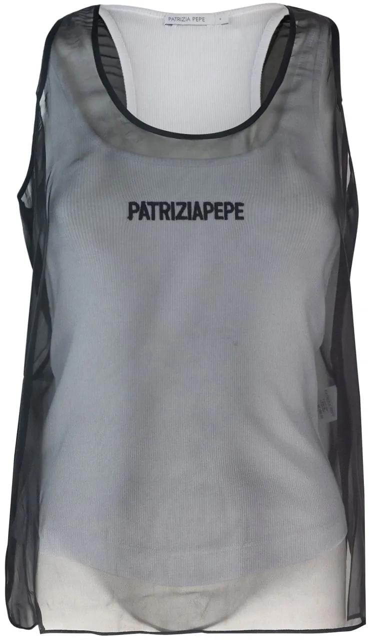 Thumbnail - Patrizia Pepe - Top Black - Größe 44 - schwarz