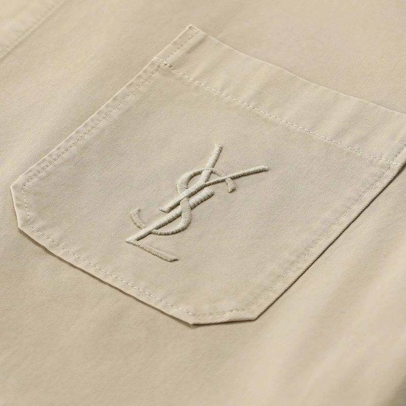 Saint Laurent Hemd Hemdjacke mit Logo blau(Image 4)