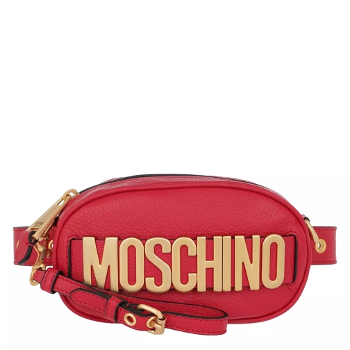 Moschino Logo Belt Bag Red Crossbody Bag