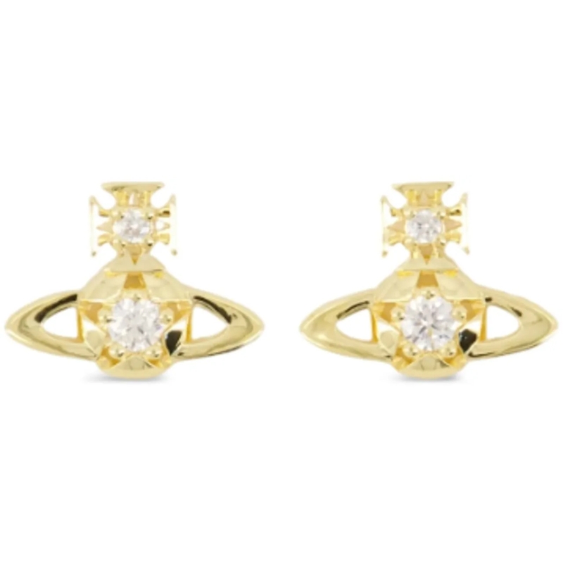 Vivienne Westwood Creolen Lee Orb Earrings Gold White weiß