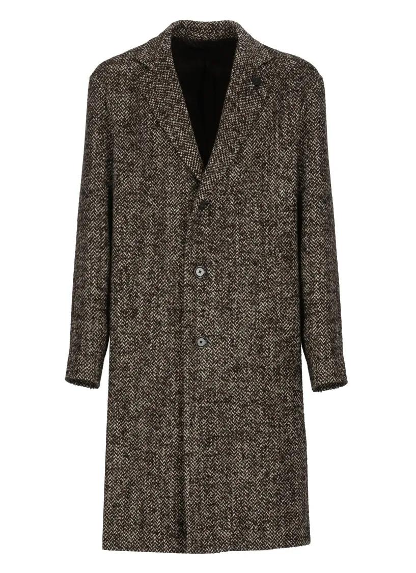 Lardini - Wool Coat - Größe 48 - braun