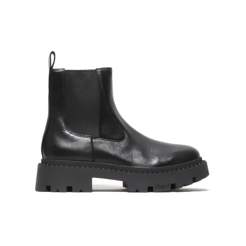 Ash Bottes Black Leather Ankle Boot Black